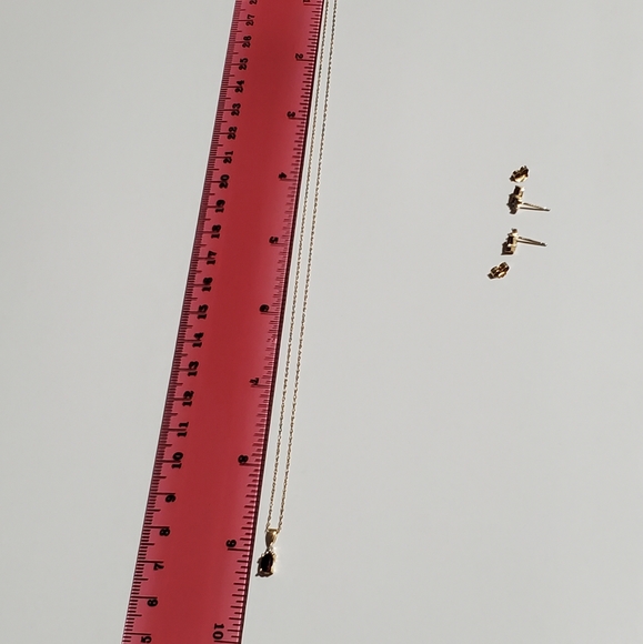 Gold Earrings and Necklace Set - Picture 15 of 17